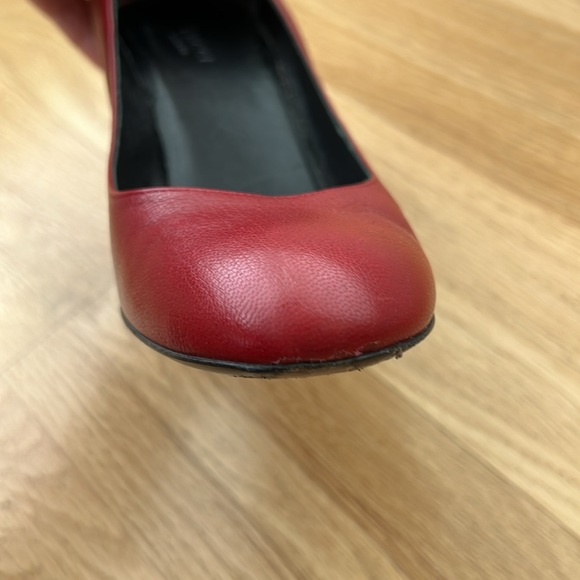 GG - Authentic Gucci Italian wedge high heels. Red 38 1/2. Excellent condition! - Picture 9 of 11